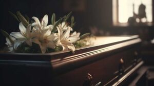 Family reviewing funeral wishes and important documents at a dining table