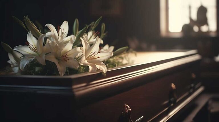 Family reviewing funeral wishes and important documents at a dining table